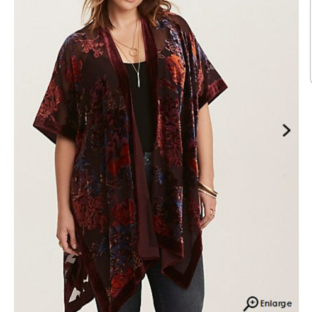 Floral Velvet Kimono